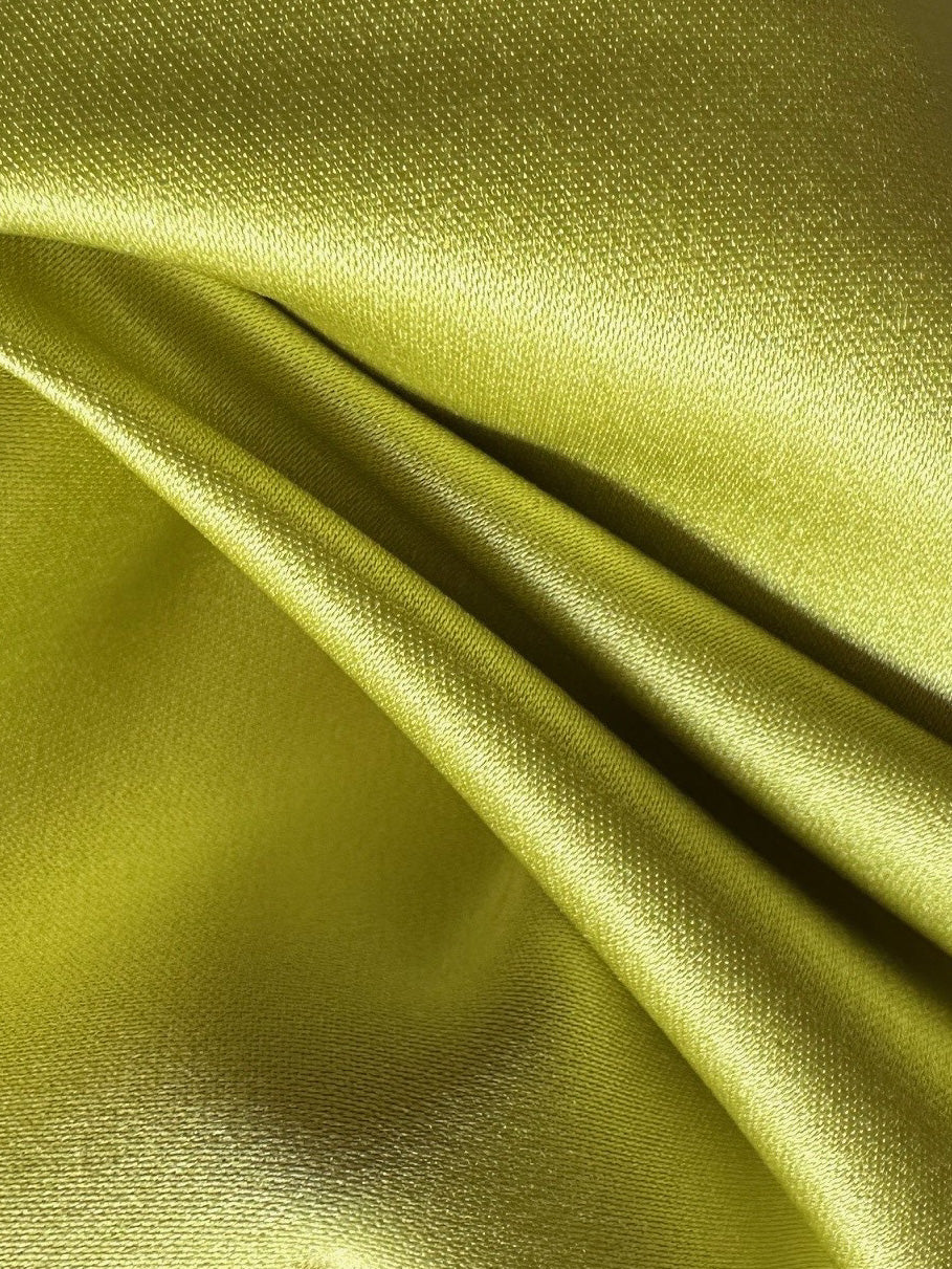 Chartreuse Polyester Duchess Satin - Contessa