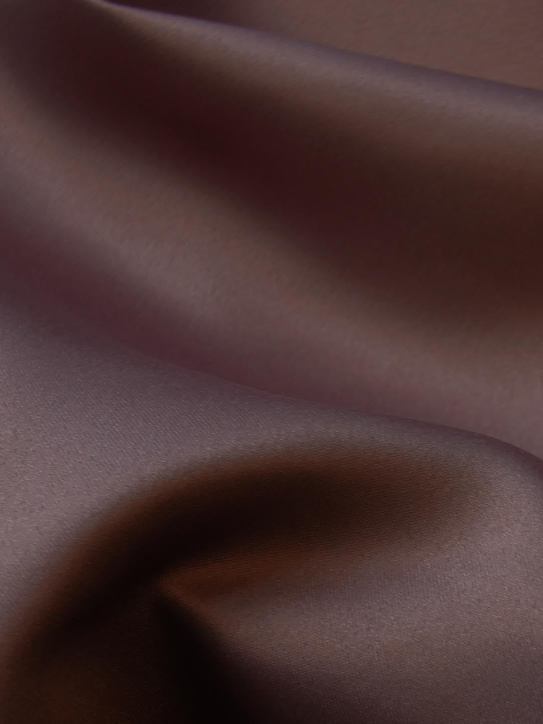 Schokoladenfarbener Polyester-Satin (148 cm/58 Zoll) – Majestätisch