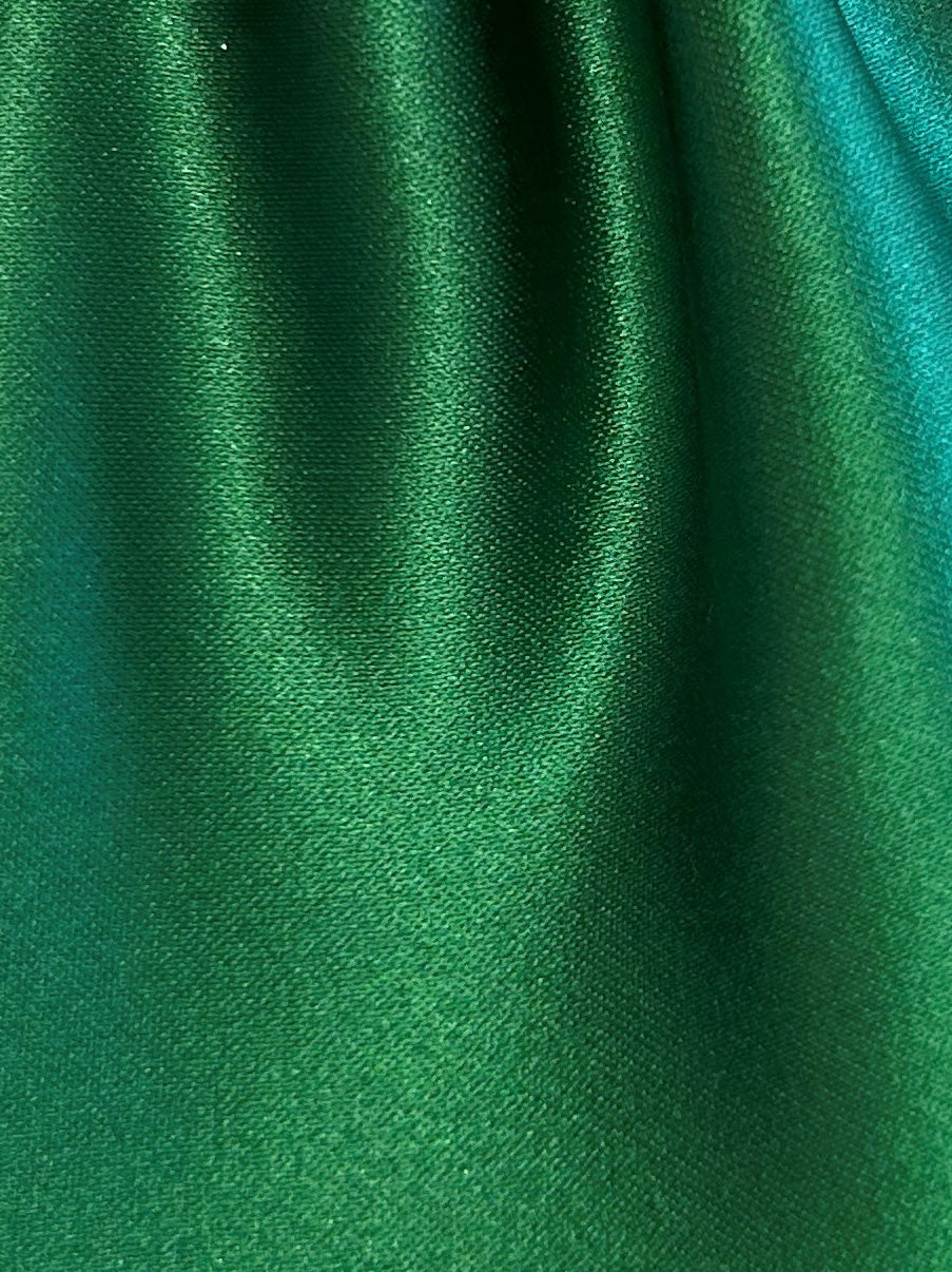 Smaragdgrüner Polyester-Duchesse-Satin - Contessa