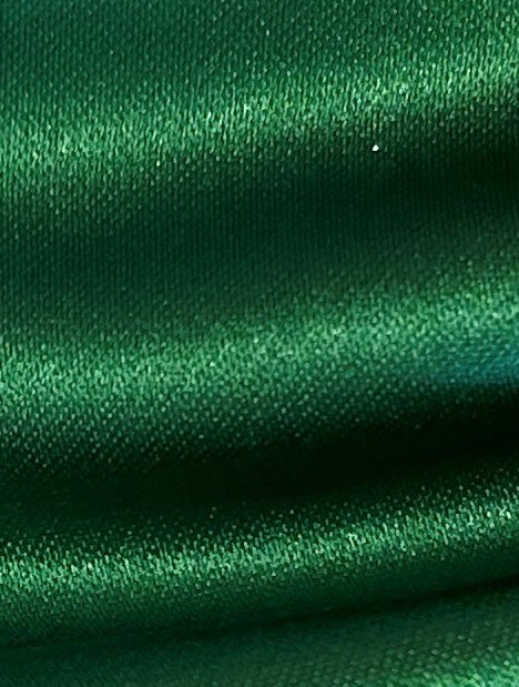 Smaragdgrüner Polyester-Duchesse-Satin - Contessa