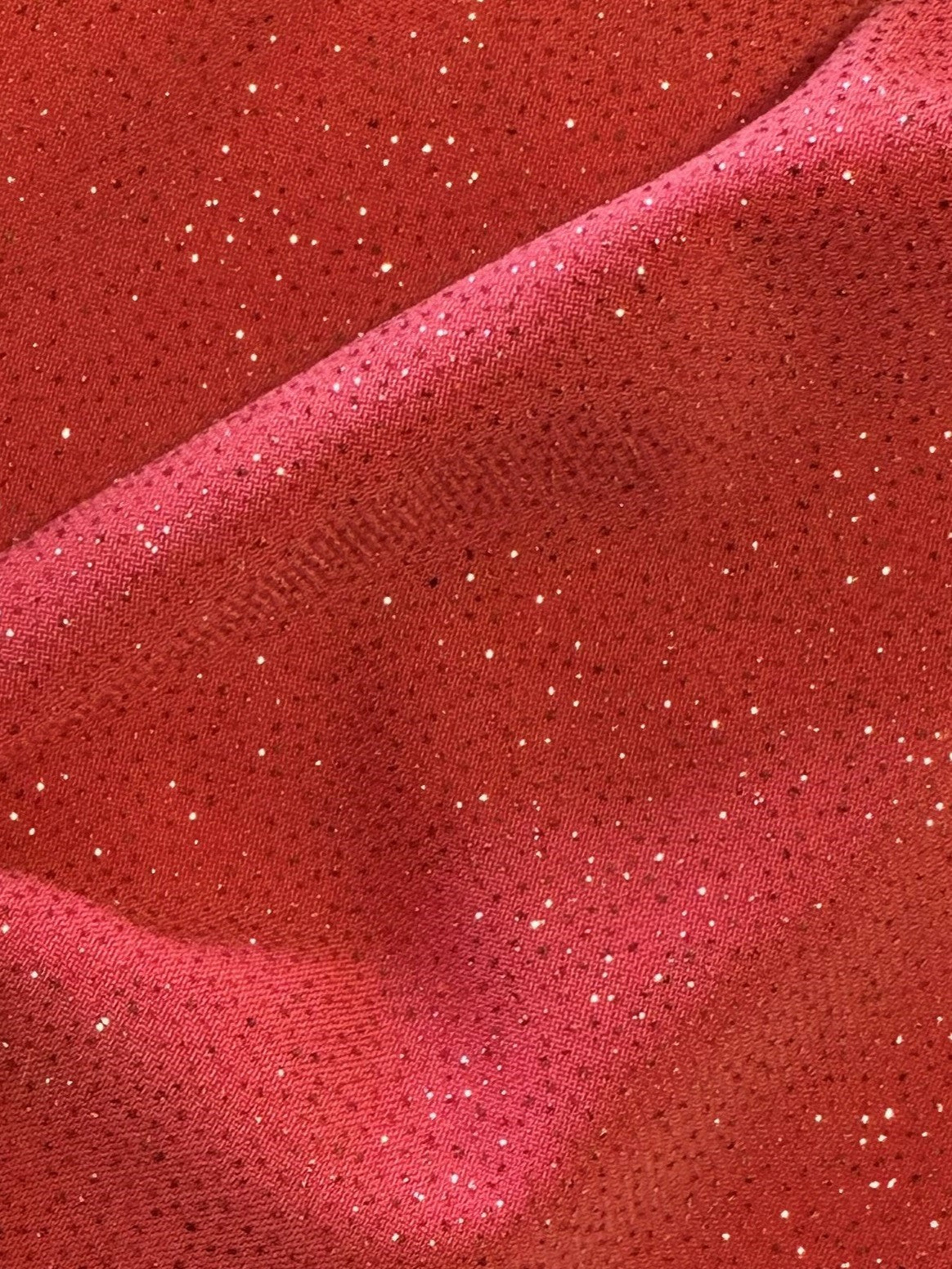Korallenroter Glitzer-Jerseystoff – Dazzle