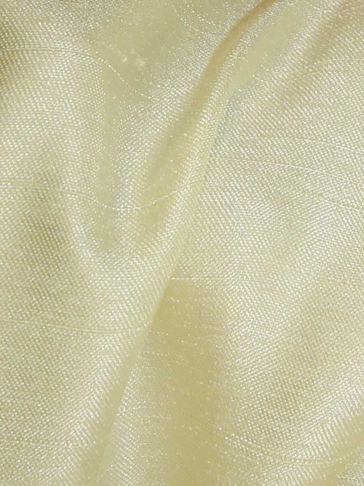 Cremefarbenes Dupion mit Polyester-Satin-Rückseite – Klarheit
