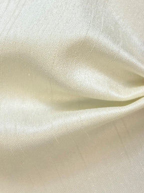 Cremefarbenes Dupion mit Polyester-Satin-Rückseite – Klarheit