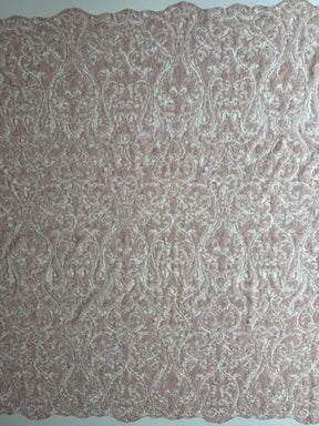 Dunkelrosa bestickter Paillettentüll – EB3008