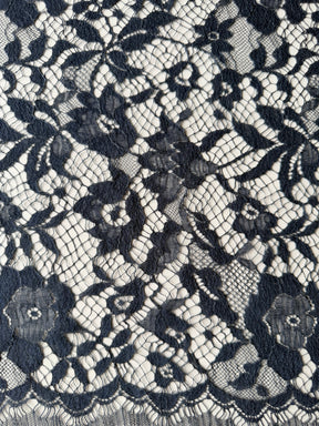 Marineblauer Seiden-Woll-Italian-Lace - P269