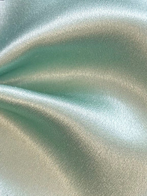 Dunkelmintfarbener Seidensatin – Magnifique