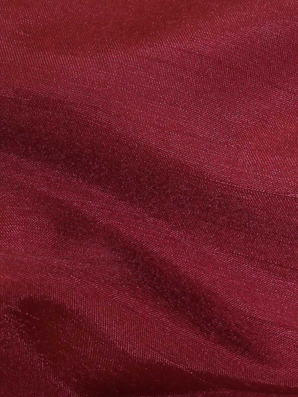Dupion aus Polyester mit Satinrücken in dunklem Weinrot – Klarheit
