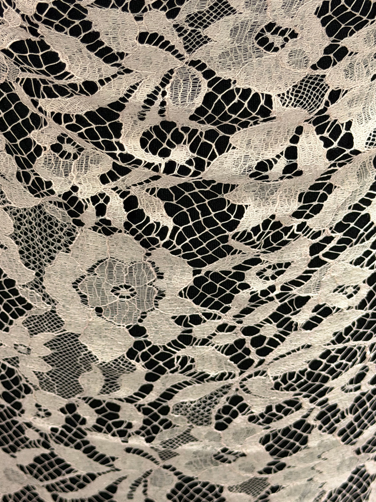 Antike Rose Seide Wolle Chantilly-Spitze - P269