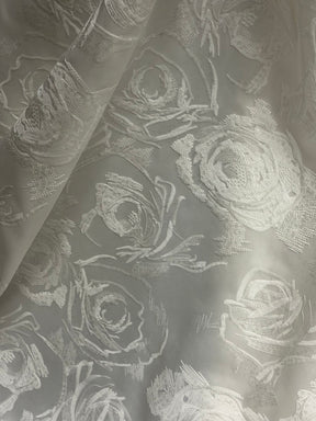 Ivory Embroidered Mikado - Vegalo