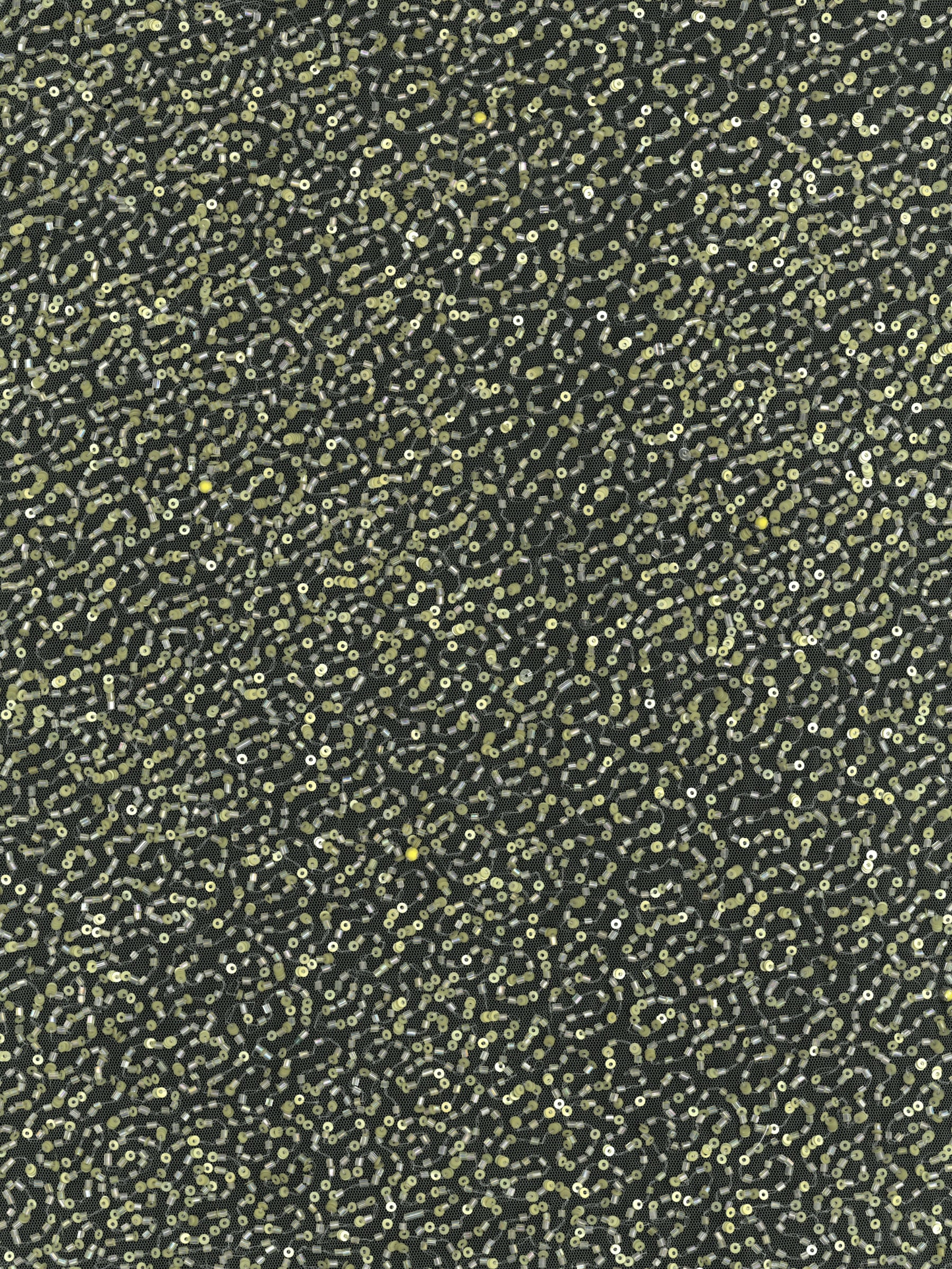 Limettengrüner, bestickter Perlen-Tüll - EB1012