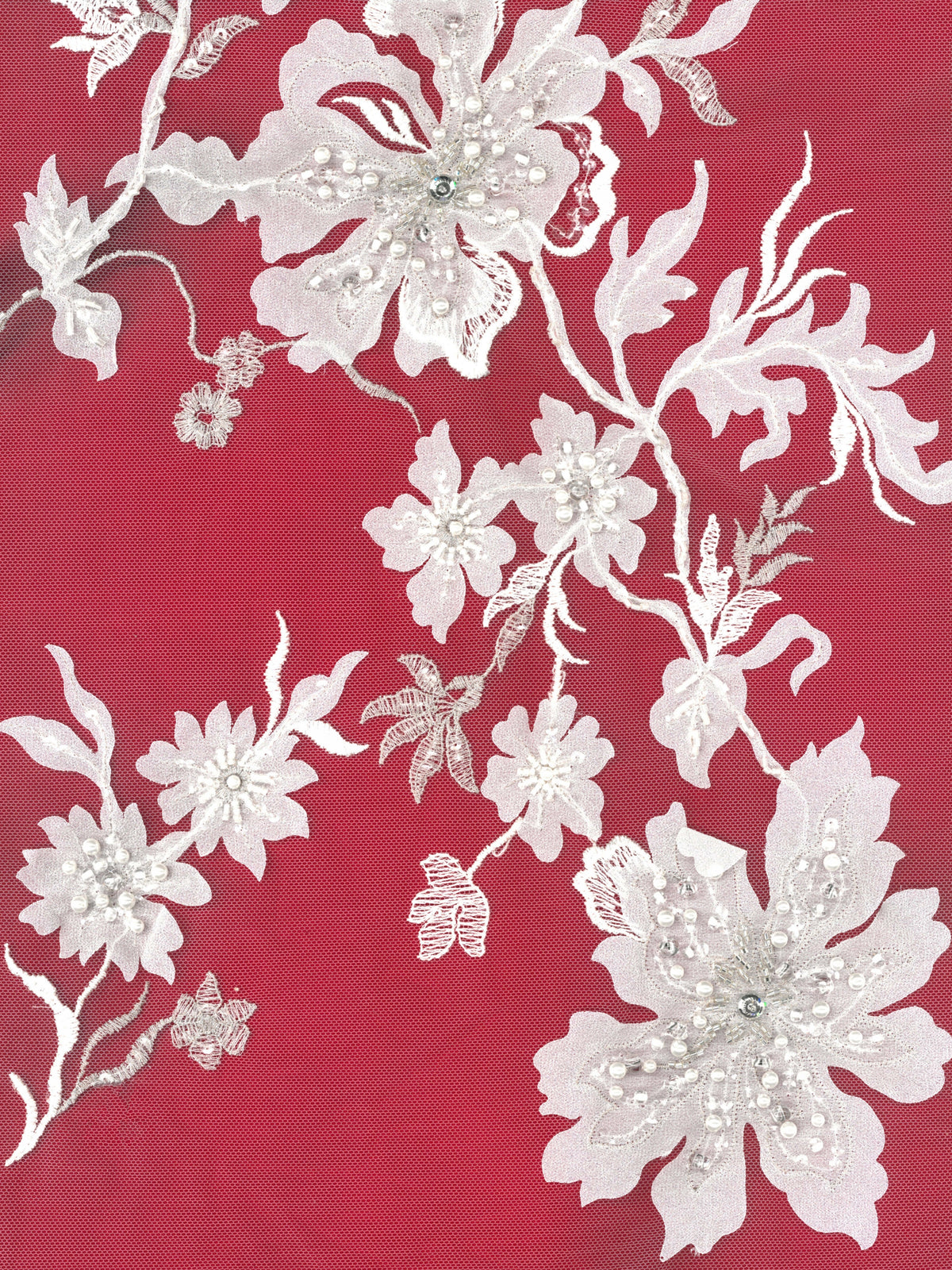 Roségoldene bestickte Spitze - EB1015