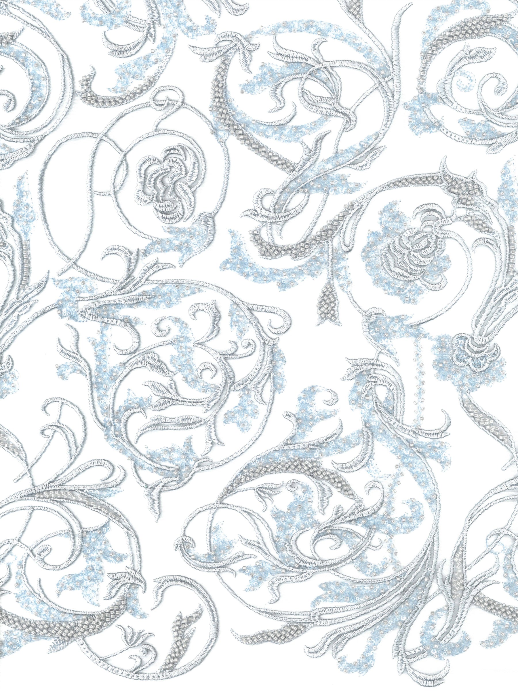 Kalkstein-Embed Perlen-Tüll - EB1091