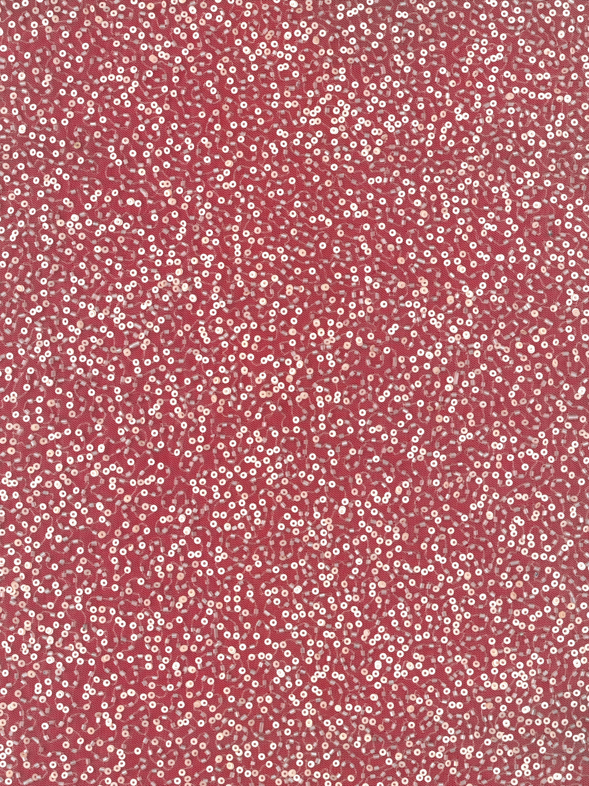 Bestickter, perlenbesetzter Tüll in Dunkelrosa - EB1103