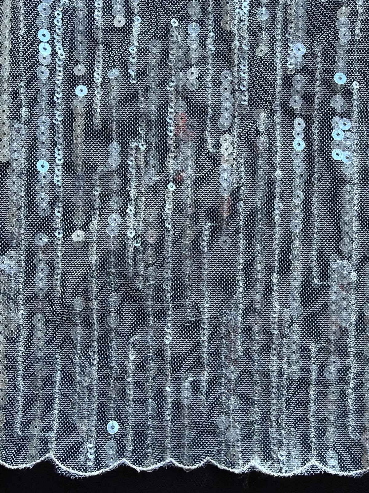 Elfenbeinfarbene Paillettenspitze - EB3016