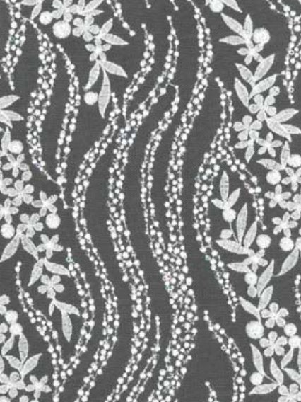 Elfenbeinfarbene Paillettenspitze - EB3051