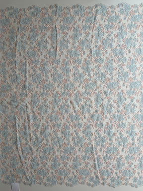Rosa-blaue bestickte Spitze - EB3053