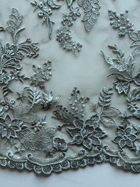 Paillettenspitze in Weidengrün - EB3064