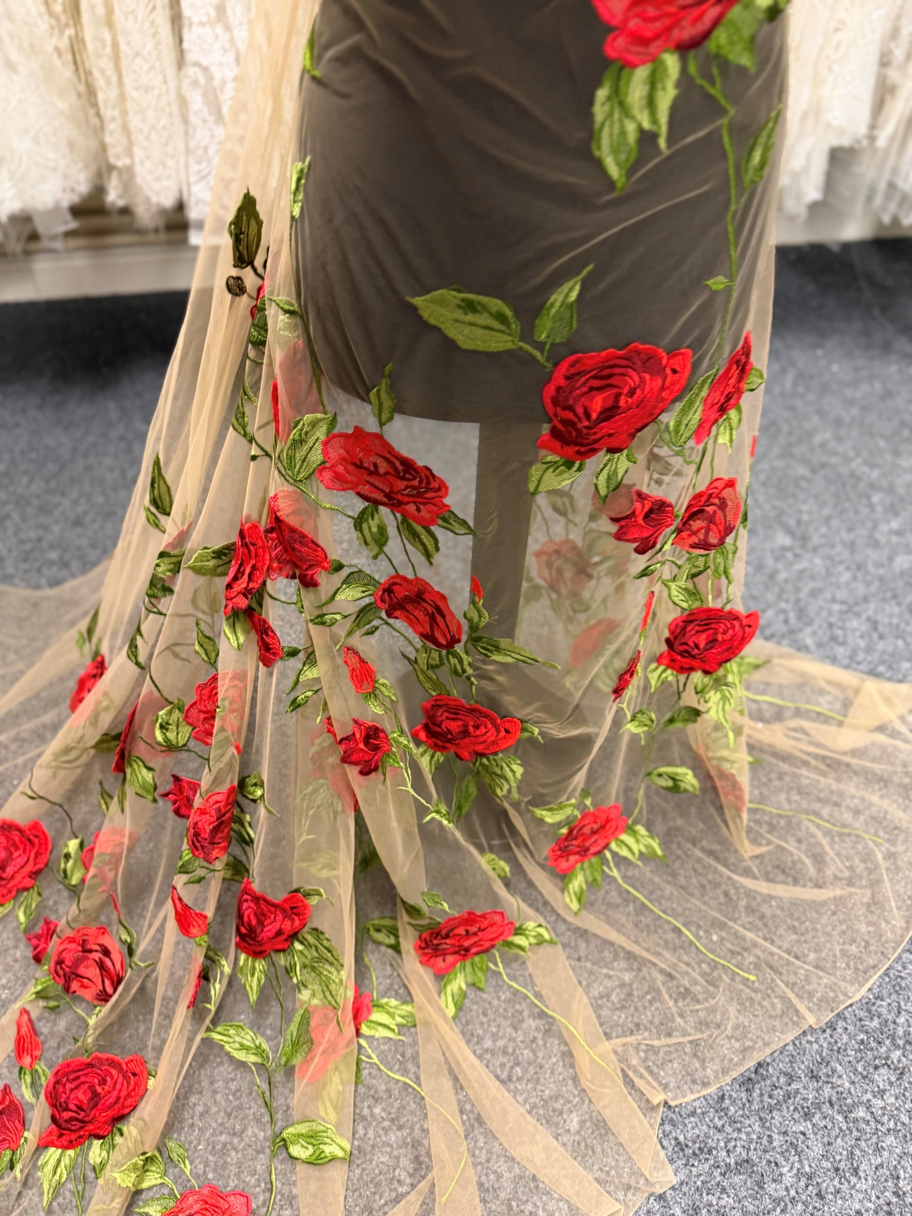 Nude bestickte Rosenspitze - EB5004