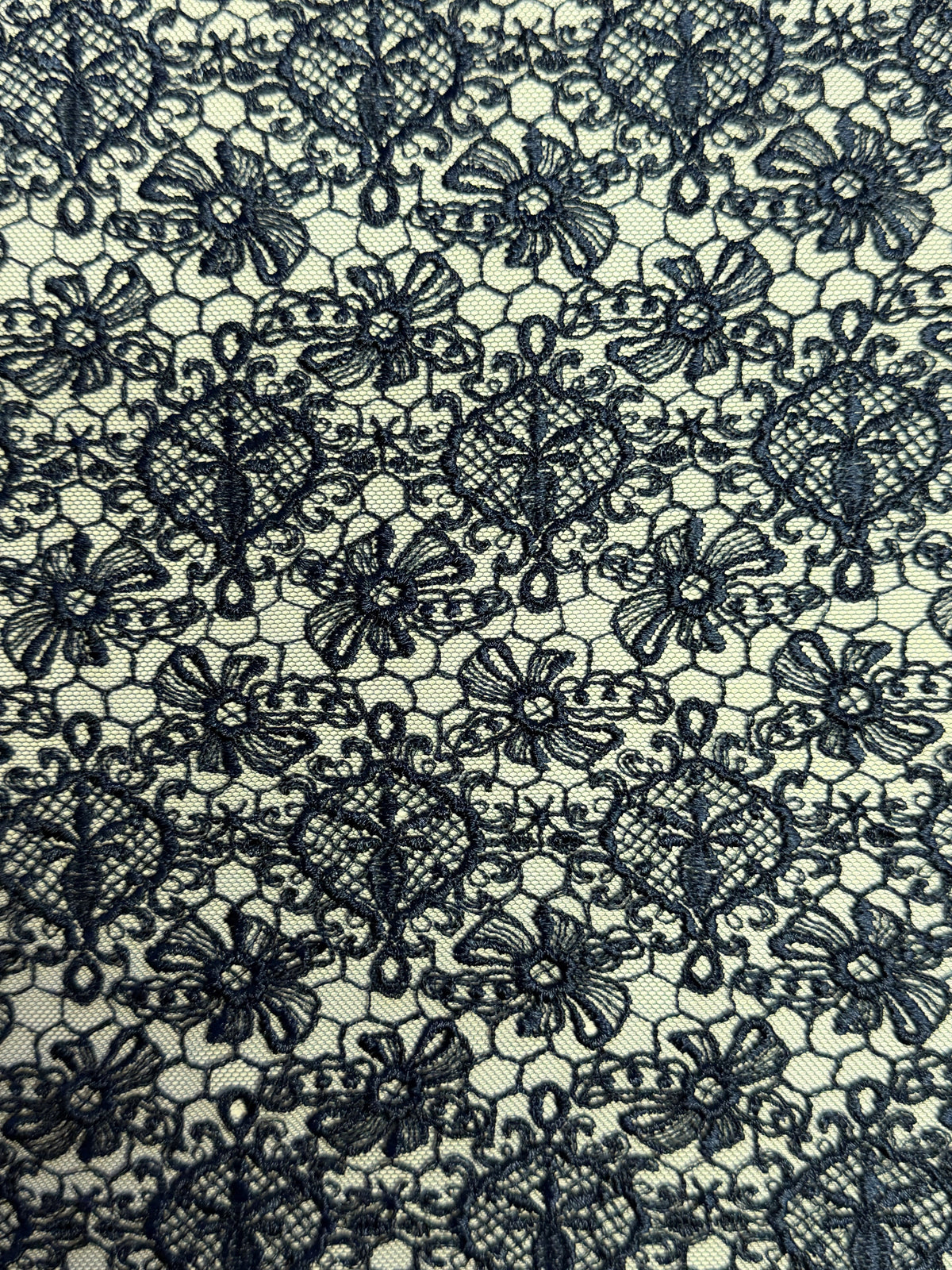 Marineblaue bestickte Spitze - EB5010