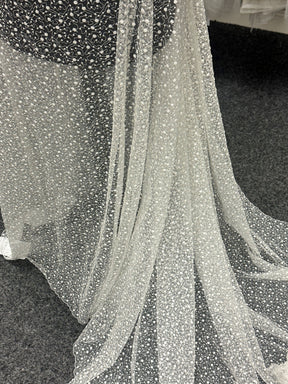 Elfenbeinfarbene bestickte Spitze - EB5027