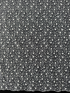 Elfenbeinfarbene bestickte Spitze - EB5027