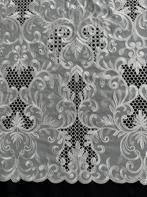 Elfenbeinfarbener, bestickter Georgette - EB6003