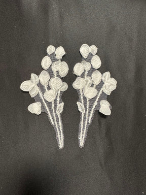 Elfenbeinfarbene florale Spitzenapplikationen – MT6003