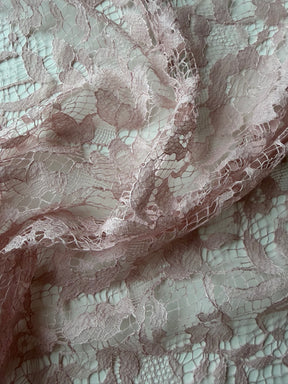 Antike Rose Seide Wolle Chantilly-Spitze - P269