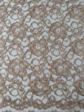 Beige Kordelspitze mit Stretch - P619