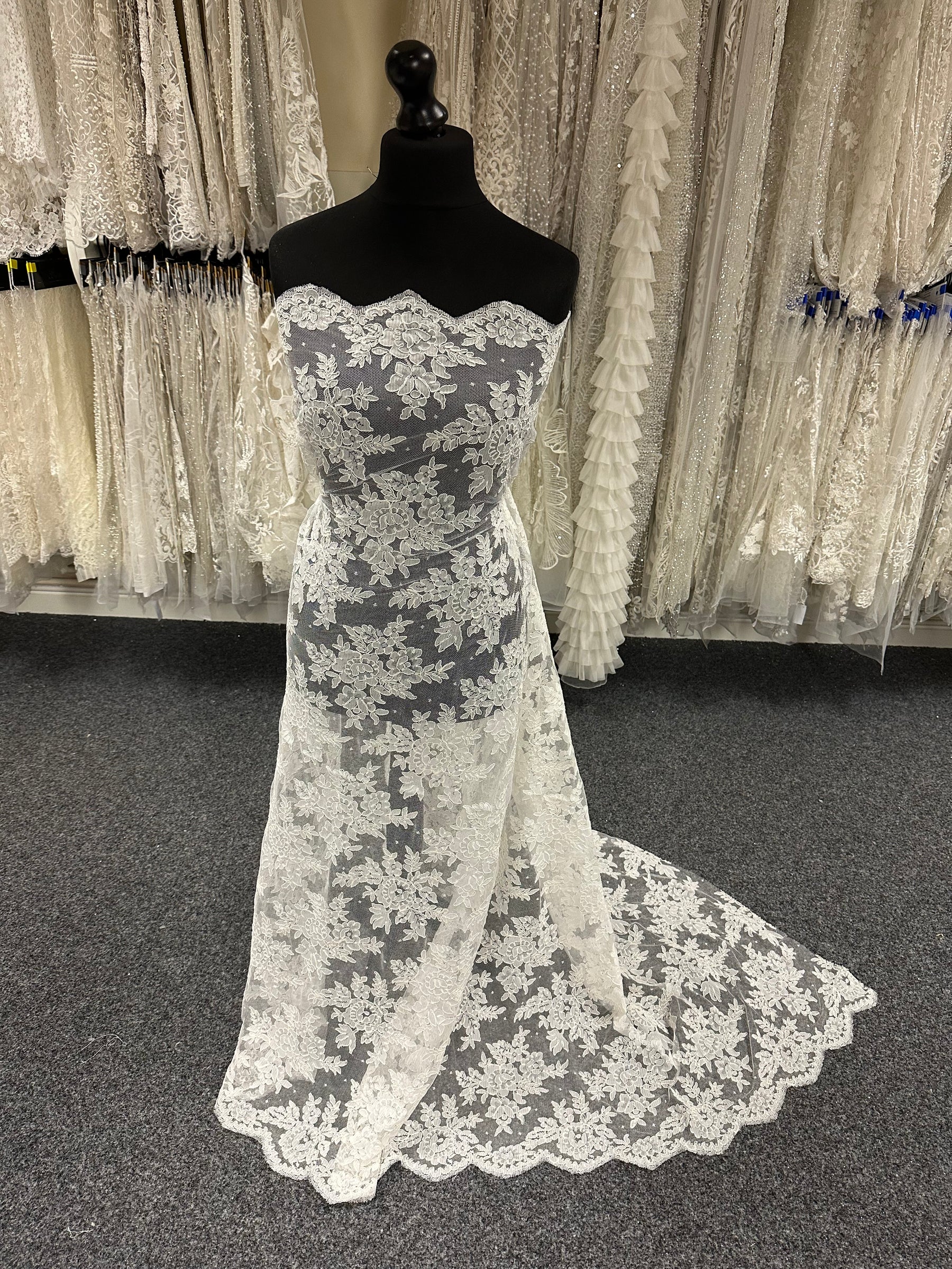 Elfenbeinfarbene Kordelspitze - Bernice (CF)