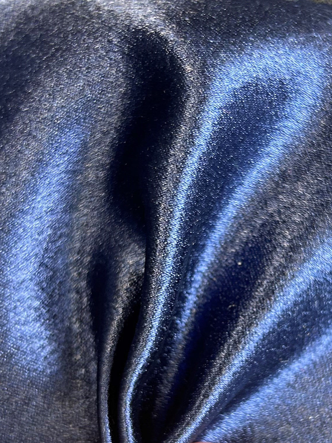 Polyester-Krepprücken-Satin in französischer Marineblau – Desire