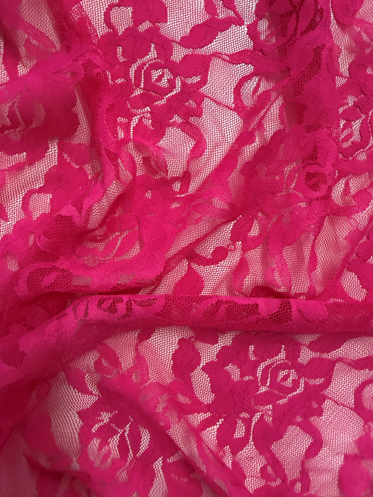 Fuchsia Raschel-Stretch-Spitze – Matina