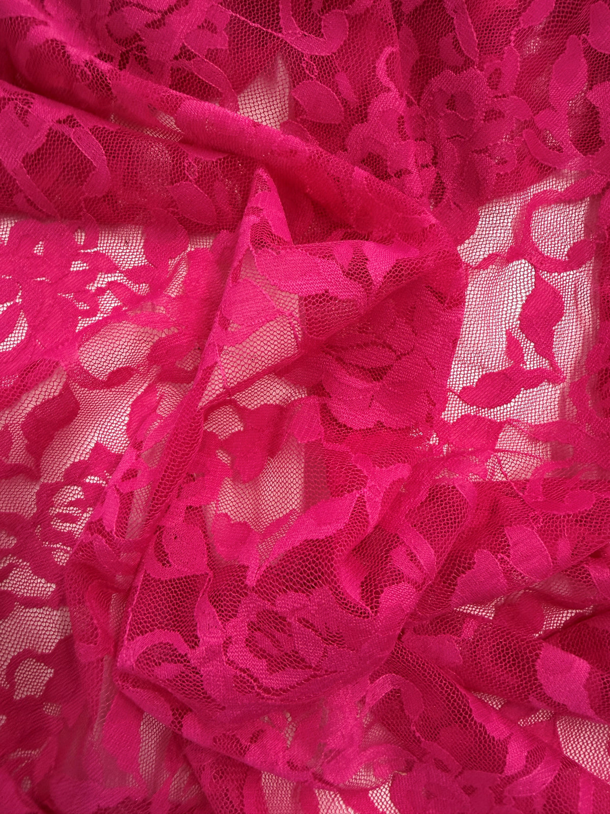 Fuchsia Raschel-Stretch-Spitze – Matina