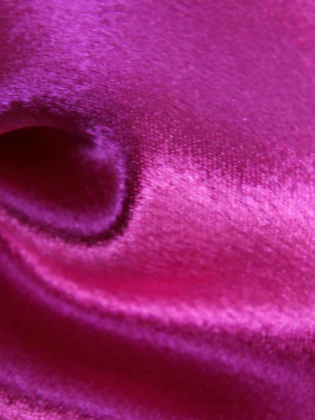 Fuchsiafarbener Polyester-Krepp-Rückensatin – Desire