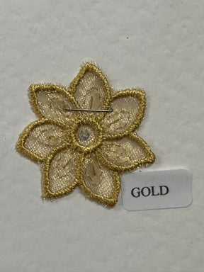 Goldenes Gänseblümchenmotiv mit Swarovski-Kristallen – Aladdin
