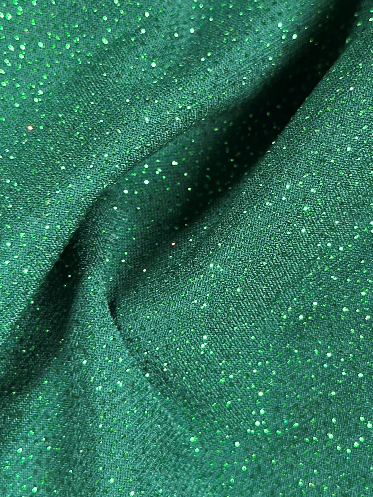 Green Glitter Jersey Fabric - Daredevil