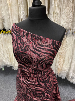Roter Jacquard-Blumenbrokat - Hijack