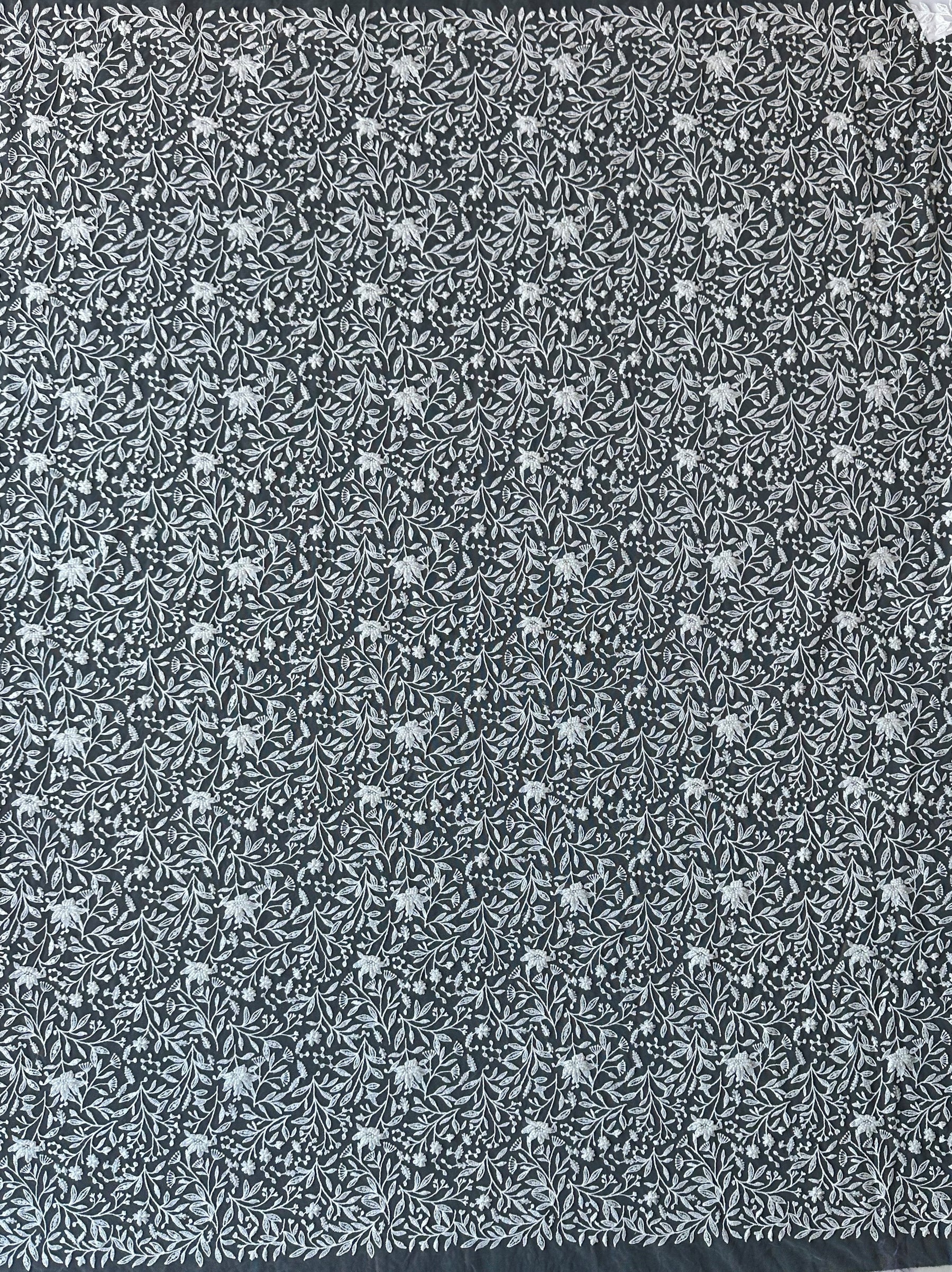 Elfenbeinfarbene Perlenstickerei-Spitze - Minka 