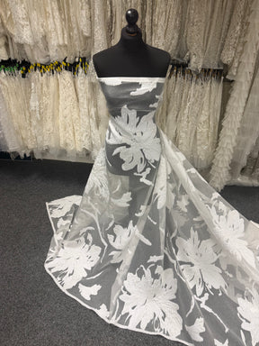 Ivory Bridal Jacquard Devoré - Tru