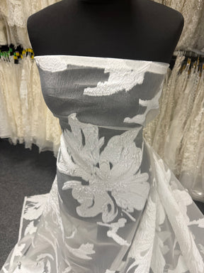 Ivory Bridal Jacquard Devoré - Tru