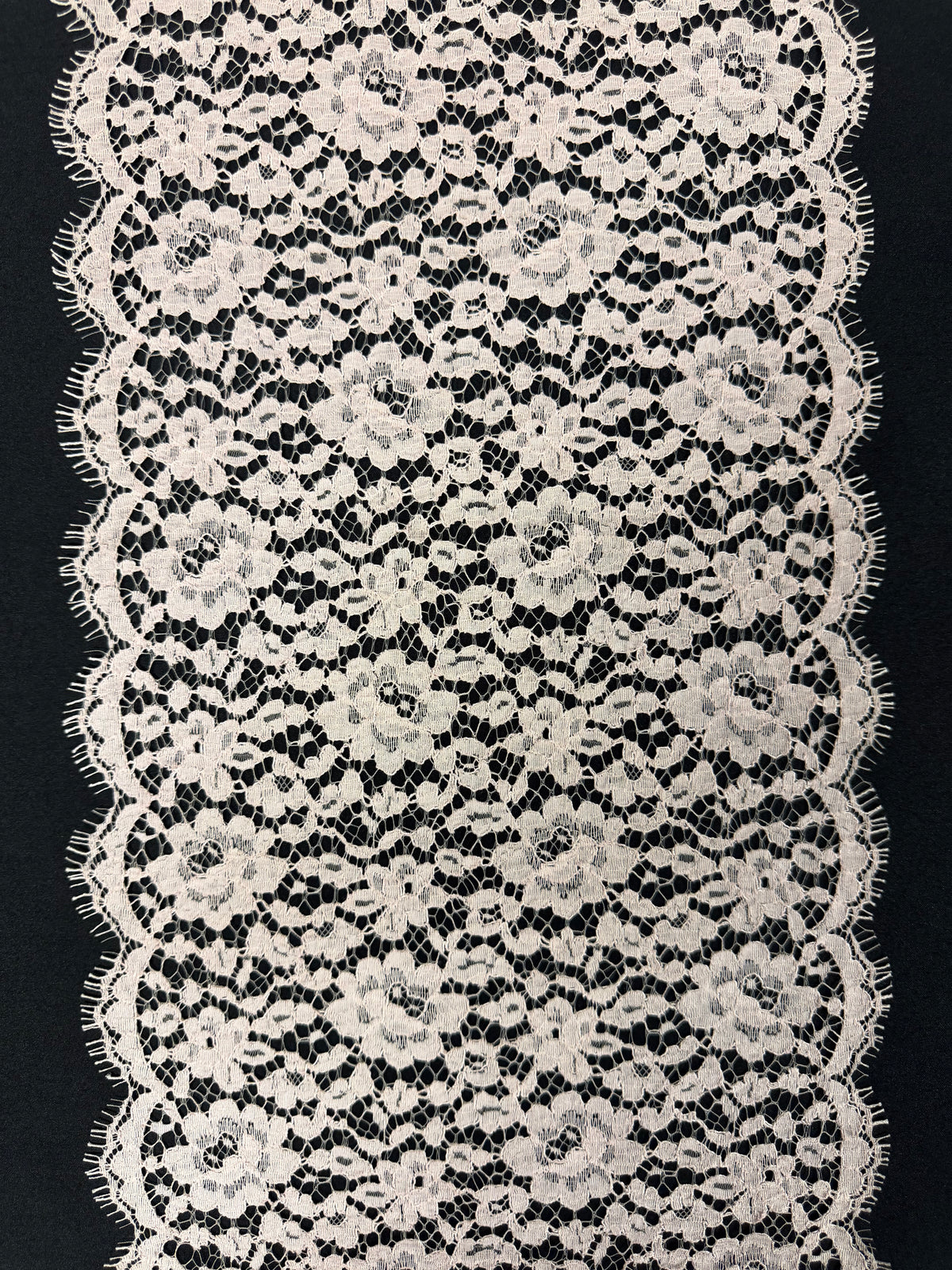 Antique Rose Corded Chantilly Lace Trim - T808