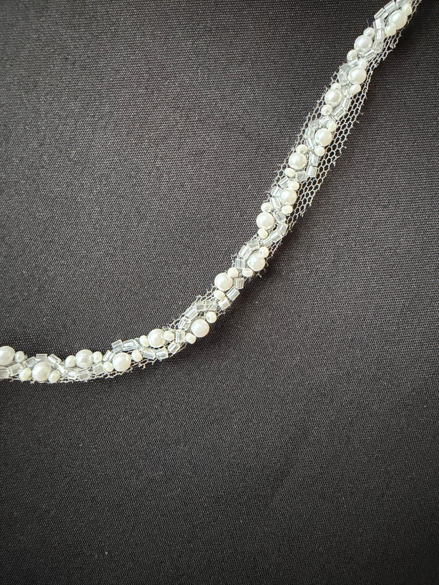 Ivory Beaded Dress Trim - EH2039