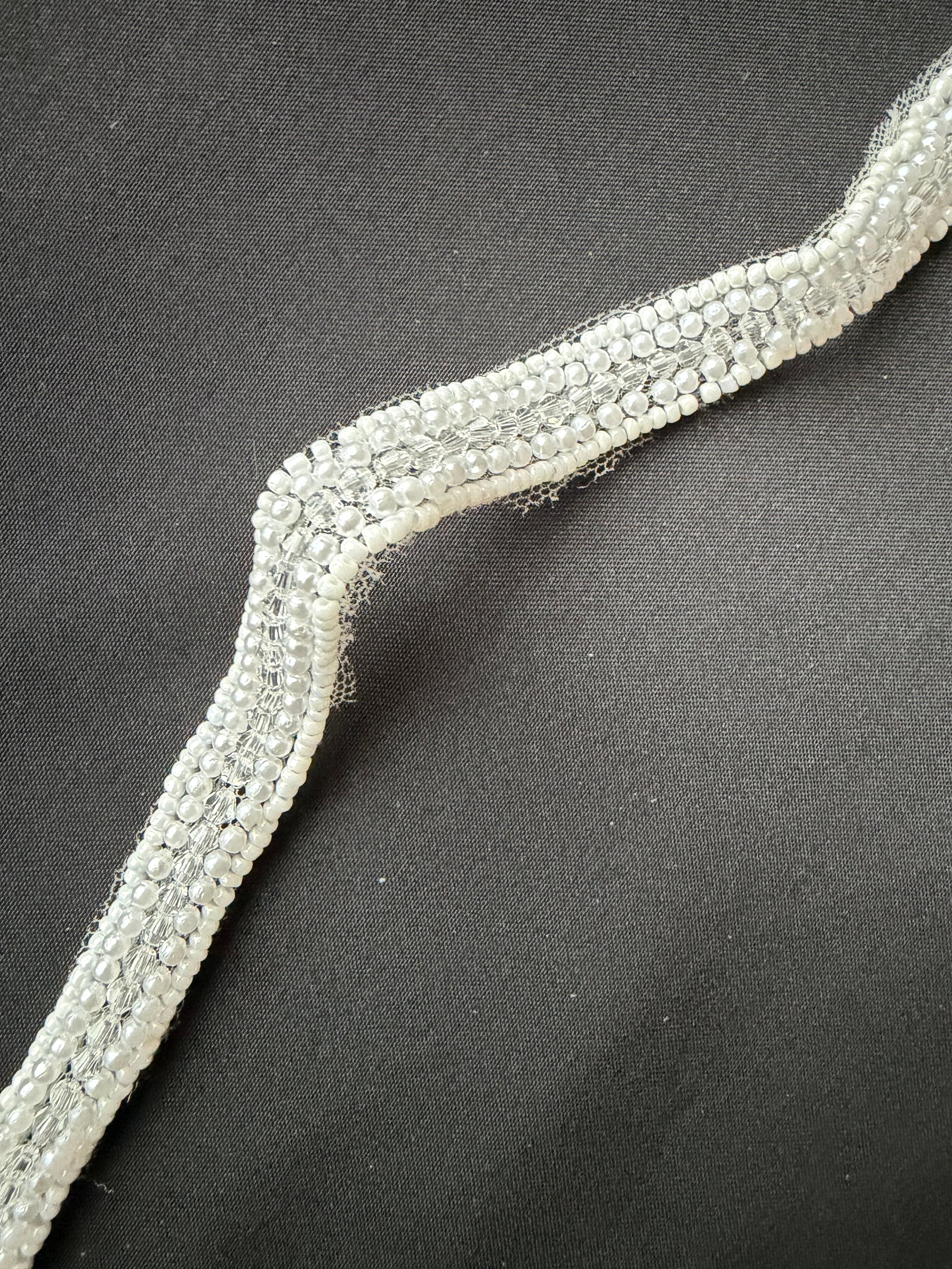 Ivory Beaded Dress Trim - EH2041