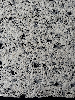 Elfenbein Pailletten Abstrakt Spitze - P870
