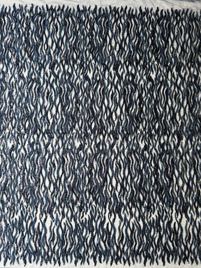 Neues marineblaues, besticktes Perltüll - EB1089
