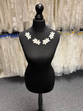 Ivory Embroidered Appliques - T896