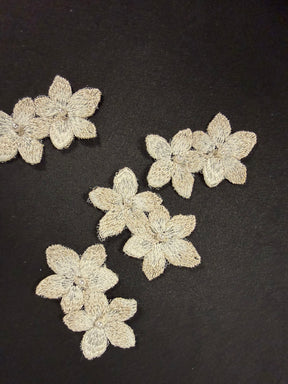 Ivory Embroidered Appliques - T896