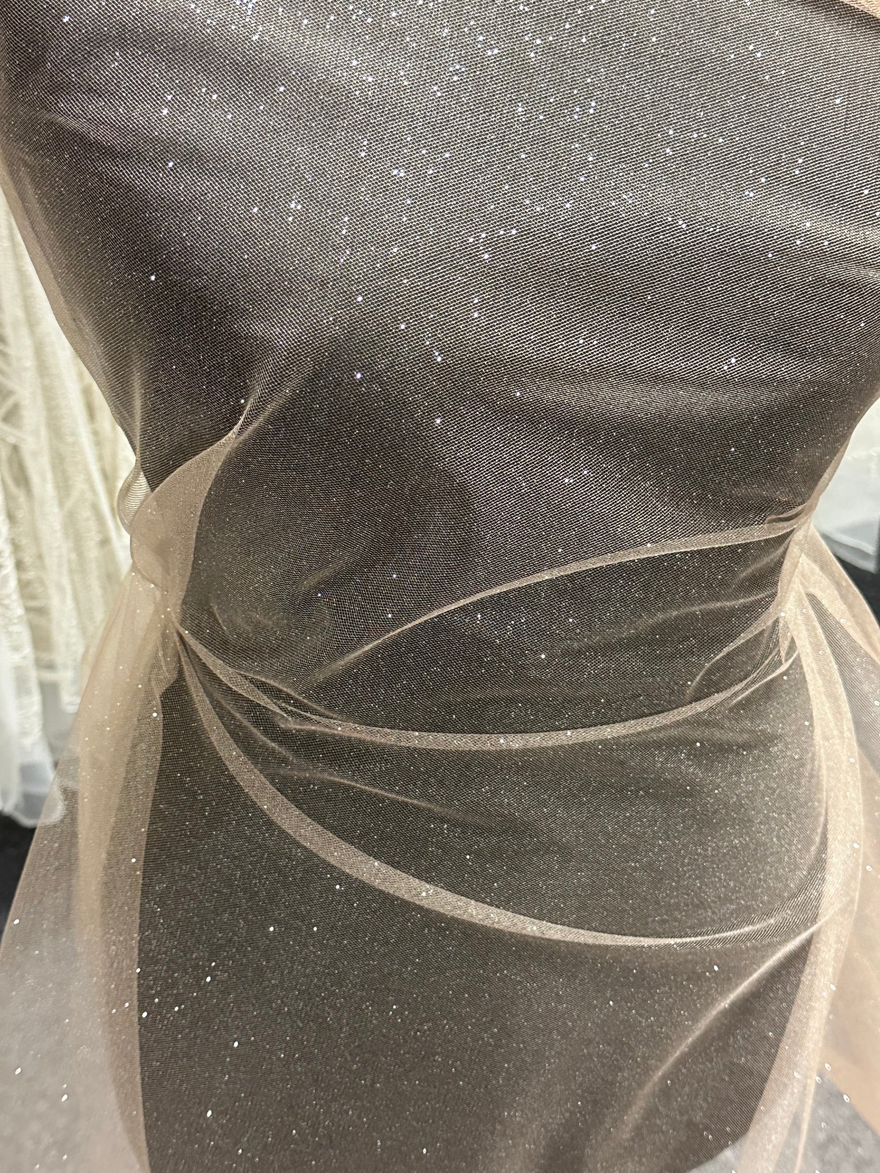 Elfenbeinfarbener Glitzertüll - Scalaway 