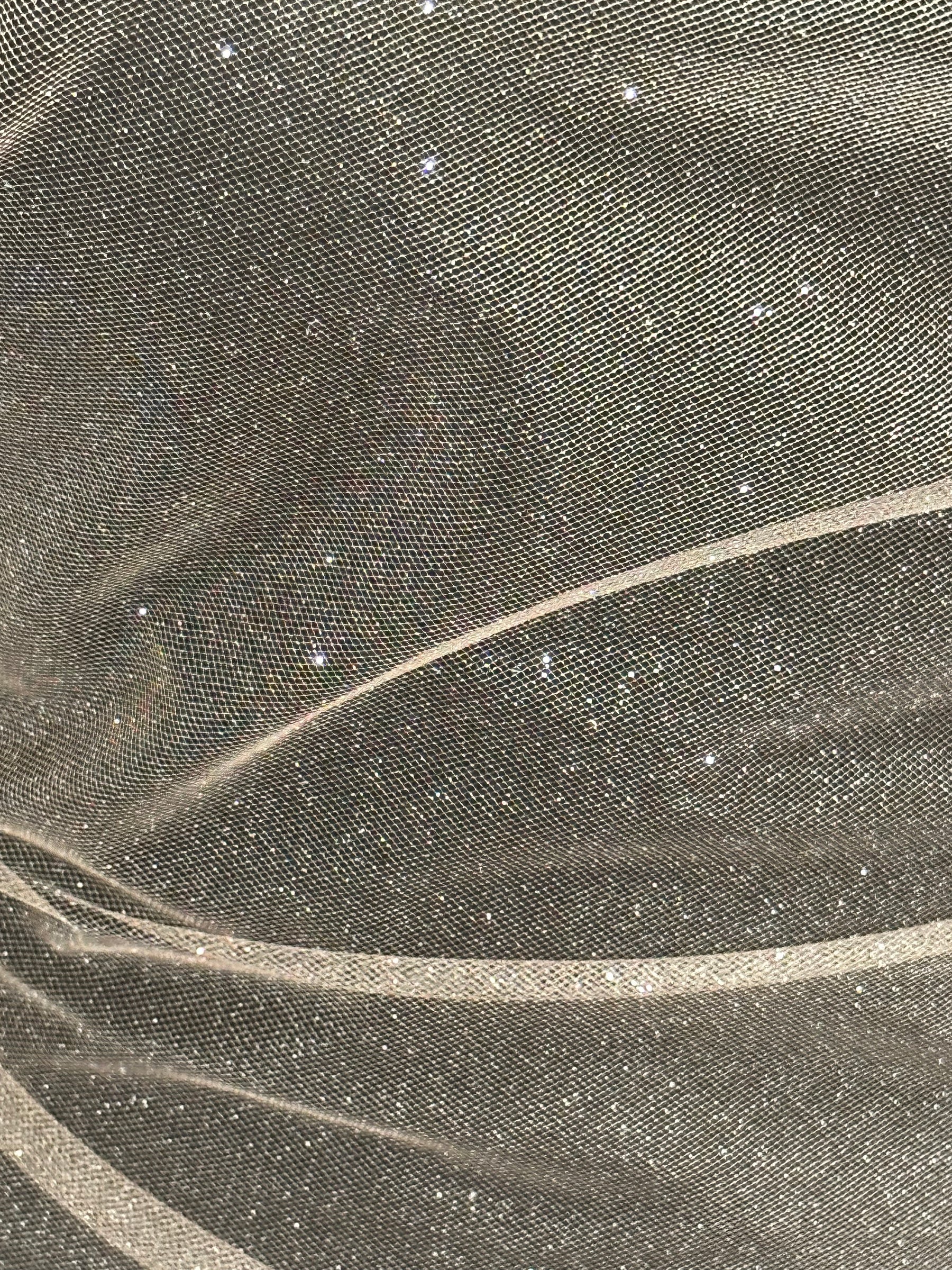 Elfenbeinfarbener Glitzertüll - Scalaway 