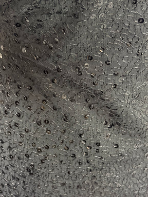 Schwarzer, bestickter Paillettentüll – EB3001